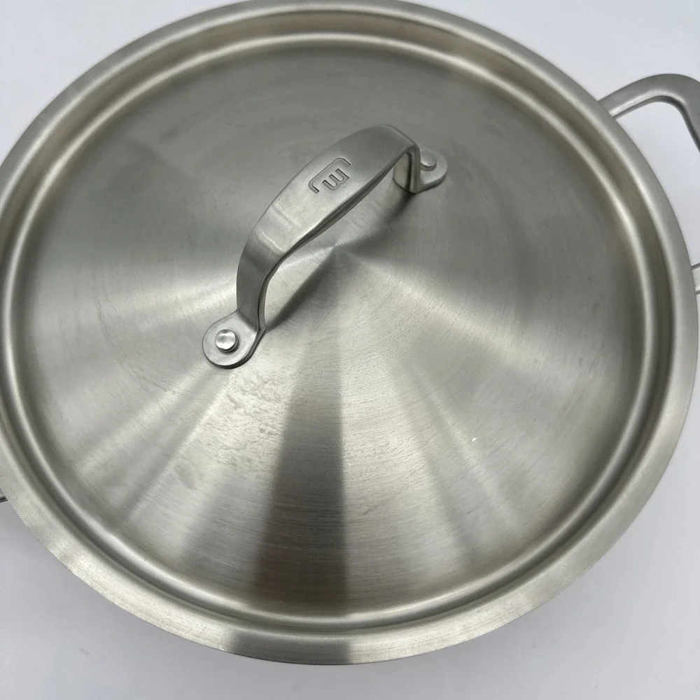 Made In 2 PIECE Stainless Clad Kadai With Lid Stainless Steel New